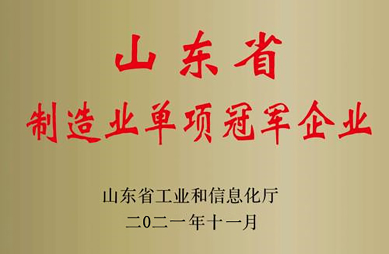 山东省制造业单项冠军企业